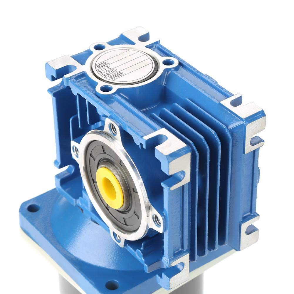 Motor DC 24V 1800RPM Velocidad Ajustable Motor de Engranaje Helicoidal Autobloqueante 90W 8 Polos con Reductor RV30 para Abrepuertas y Ventanas