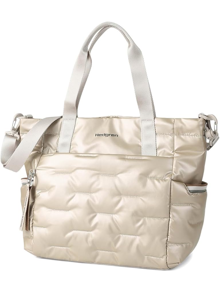 Brown Hedgren Puffer Tote Bag