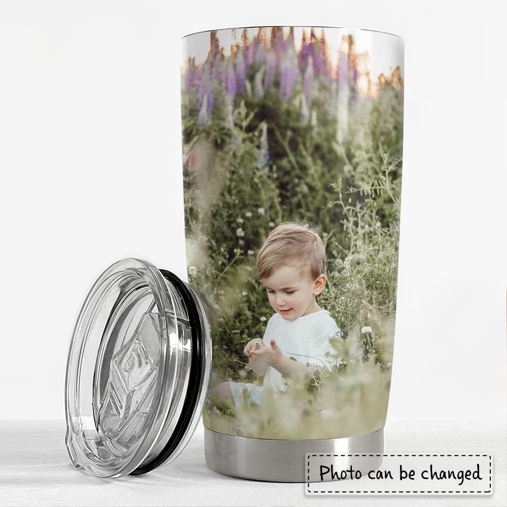 Personalized Photo Tumbler With Lid Custom Photo 20oz 30oz Tumblers with Lid Gift for Family Mom Dad Couple Best Friends Christmas Birthday Anniversary - Image 2
