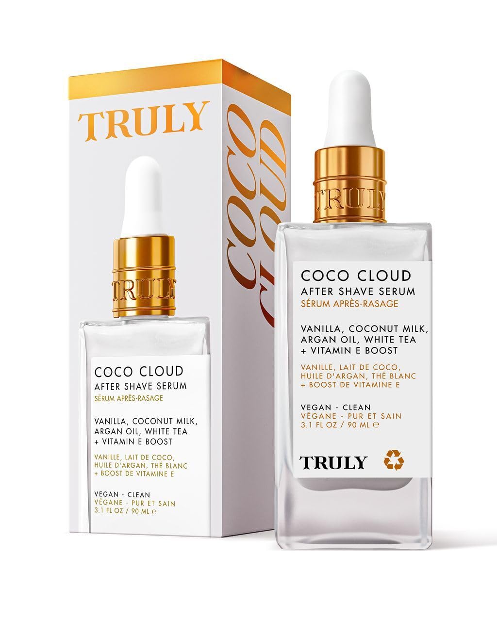 Beauty Coco Cloud After Shave Serum - Alleviates Post Shave Dryness, Ingrowns with Argan Oil, Vanilla & Coconut - After Shave Oil for The Whole Body - 3 Fl Oz