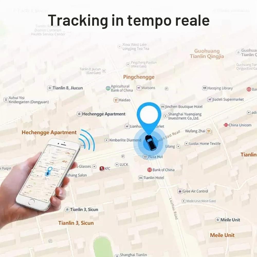Winnes GPS Tracker 4G, TK806 GPS Tracker auto telecomandata interruzione di alimentazione e olio, antifurto e perdita, posizionamento in tempo reale, piattaforma gratuita/APP