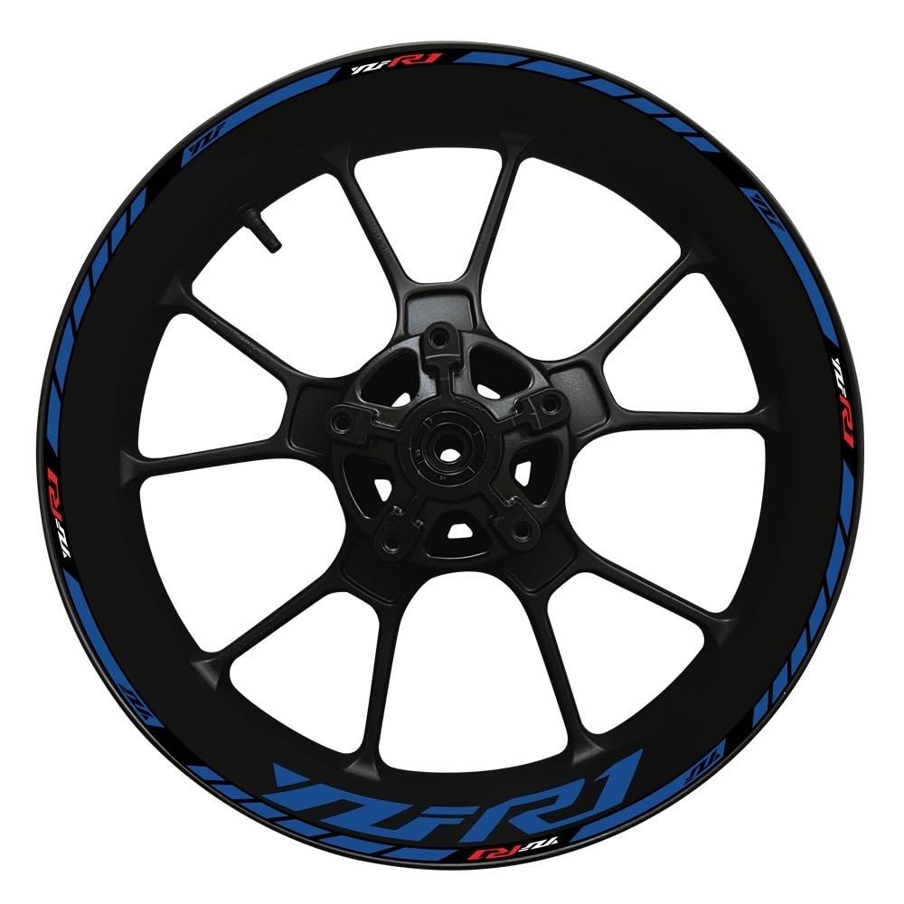 Motorcycle Wheel Hub Decal Decoration Set Rim Modification Reflective Sticker for for YZFR1 for YZF for R1 2022 17 Inch(17)