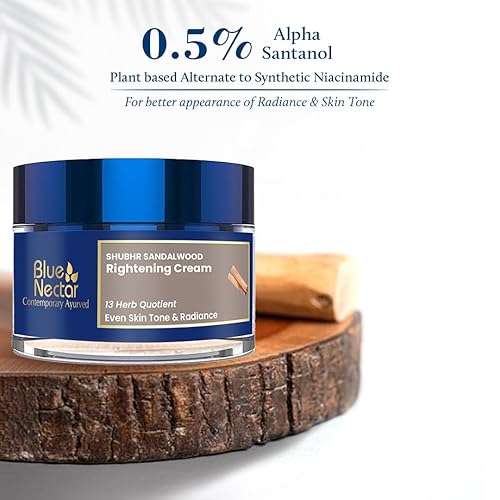 Miniatura 3 de Blue Nectar Hidratante diario para la cara, auténtica crema de sándalo, cúrcuma, manjistha y ashwagandha resplandeciente para la cara, crema a base