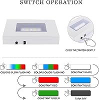 Vista 3 de Base de soporte de luz LED Base de exhibición de cristal Base rectangular de exhibición de luz para estatuas de arte de cristal 3D