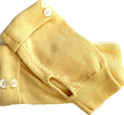 Fingerless Gloves Yellow One Size Fits Most 100% Merino Wool Women's Arm Warmers Texting Cuffs Handmade Free Shipping