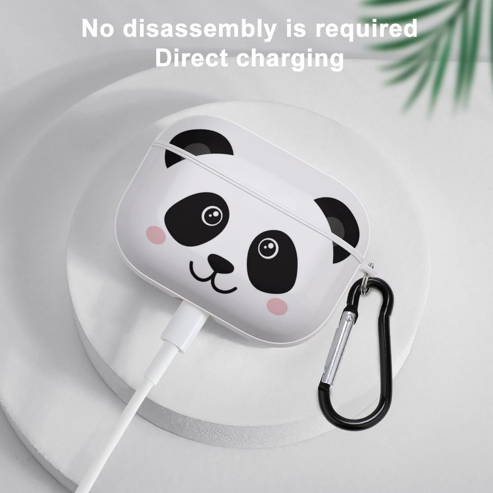 大人気‼️可愛いパンダ❤️AirPodsケースカバー キーチェーン付きシリコン製 Amazon | かわいいパンダ イヤホンケース ソフトシリコン保護カバー