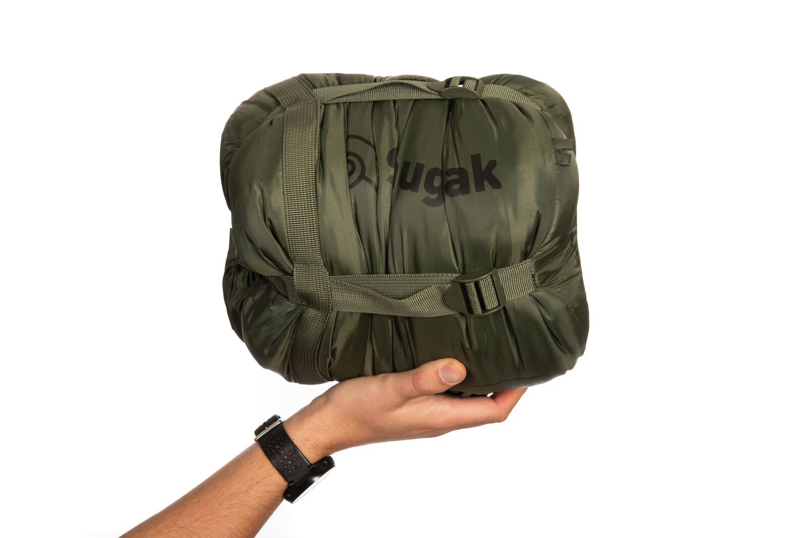 Snugpak The Sleeping Bag WGTE Sac de couchage momie léger et compact avec sac de compression pour camping, randonnée avec cordon de serrage et double fermeture éclair