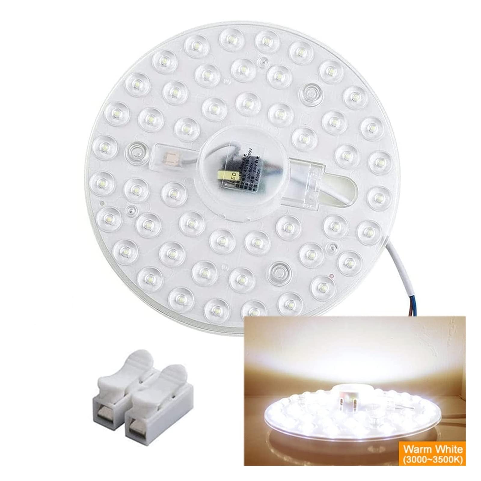 YFcaiheng 100W 36W 24W 18W 12W LED Anello Pannello Cerchio Luce SMD LED Rotondo Soffitto Bordo Circolare Lampada Consiglio AC 220V 230V 240V Luci LED (Color : 100W Warm White)