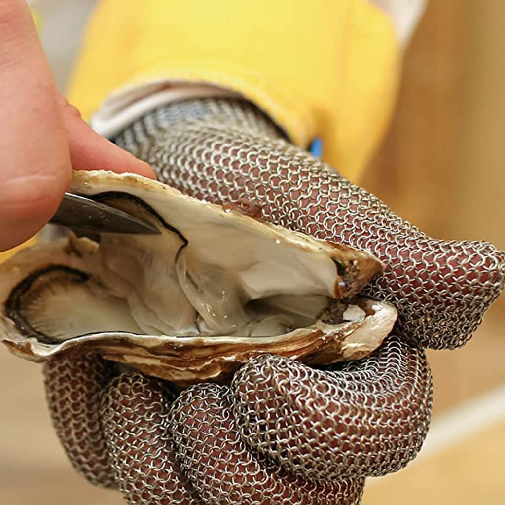 Los Guantes de protección Protectora de Grado 9, los Guantes metálicos de Servicio Pesado Son Antideslizantes y Resistentes al Desgaste, común for Manos a la Izquierda y Derecha