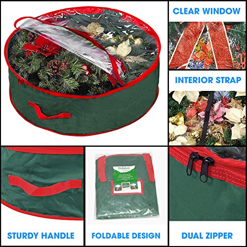 image for Primode Christmas Wreath Storage Bag 24