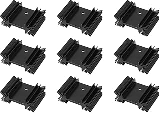 9 PCS Aluminum Heat Sink 25 * 34 * 12mm Heatsink Cooler with 2-Pin for Mos Cooling IC Electronic Components