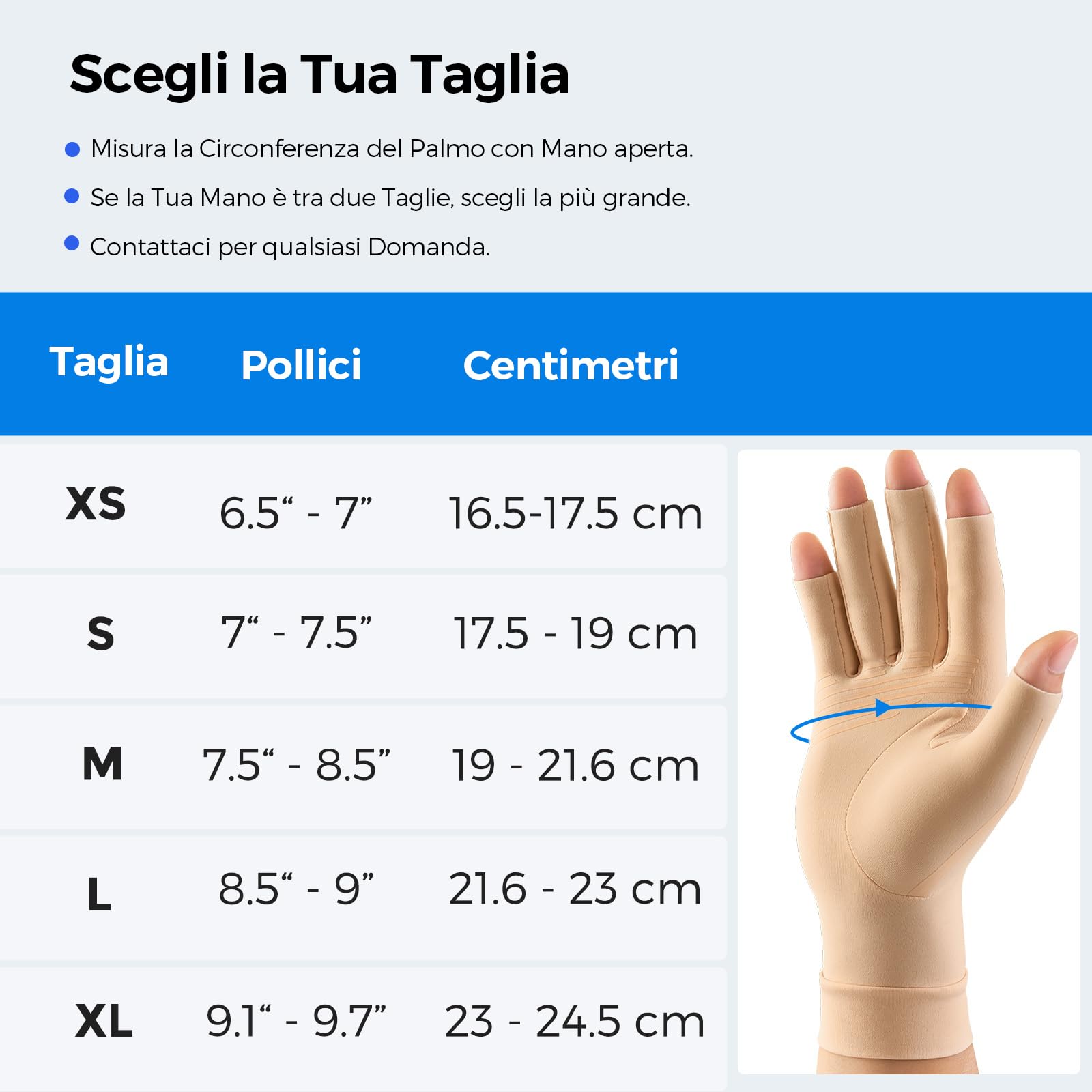 FREETOO Guanti a compressione per artrosi da uomo, comodi guanti a compressione senza dita per lavoro, sonno, sport, reumatismi medici, calore per artrite tunnel carpale gonfiore
