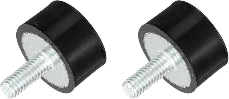 Coxim antivibração de borracha uxcell M4 com prisioneiros 15 x 8 mm – 2 unidades