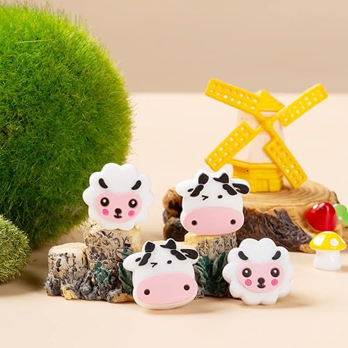 Miniatura 7 de PERFECTSIGHT Lindas tapas de agarre para el pulgar de oveja y vaca, para Nintendo Switch, Switch OLED, Switch Lite, cubiertas de agarre para el