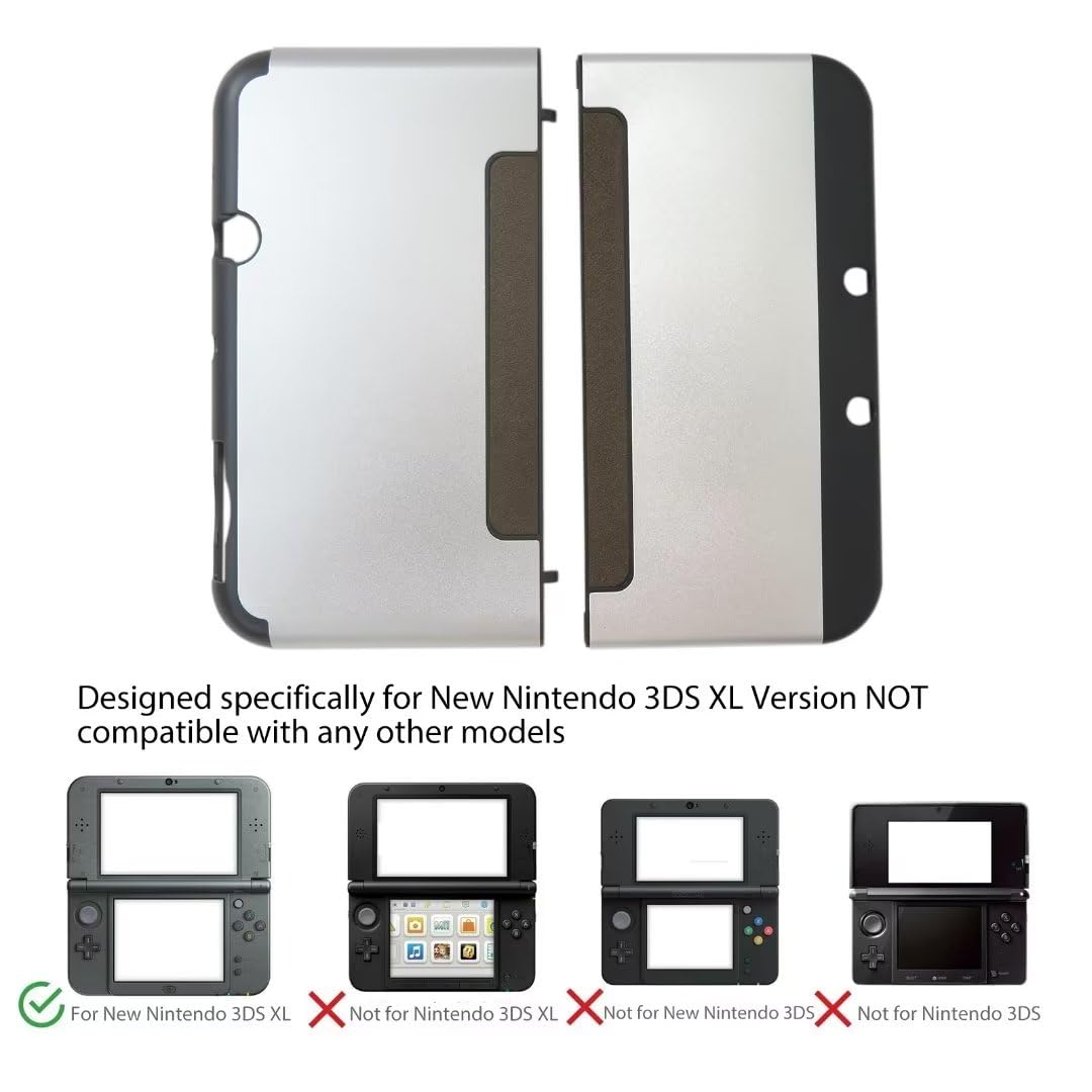 Protective Case Hard Cover Aluminum Shell Repalcement for Nintendo New 3DS XL LL (2015 Model) ONLY