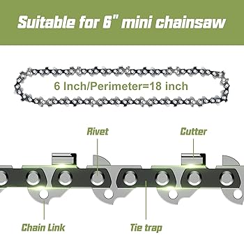 シンページ Amazon.com : 6 Inch Chainsaw Chain Replacement, Zeeksaw 6