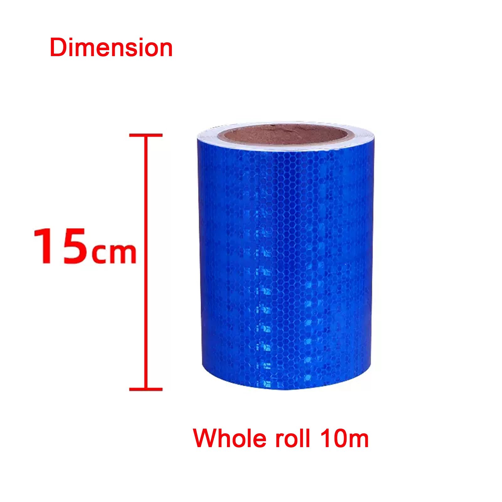 Cintas Reflectantes de Seguridad, 15 cm x 10 m, Impermeables, Adhesivas, for Exteriores, Color Rojo(Blue)