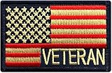 USA Flag Veteran Patch [3.0 X 2.0 - “Hook” Fastener - A5]