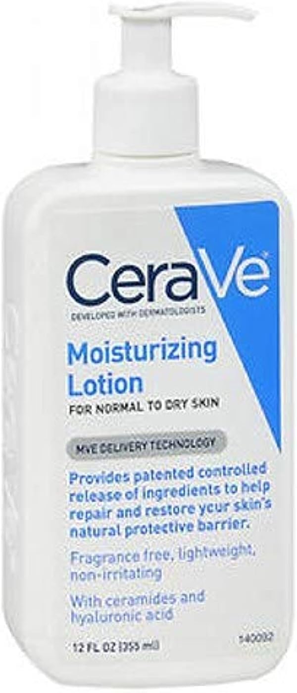 Loción Humectante CeraVe - 12 oz, Paquete de 5 - El Empaque Puede Variar Hidratante 12 Onzas (Paquete de 5)