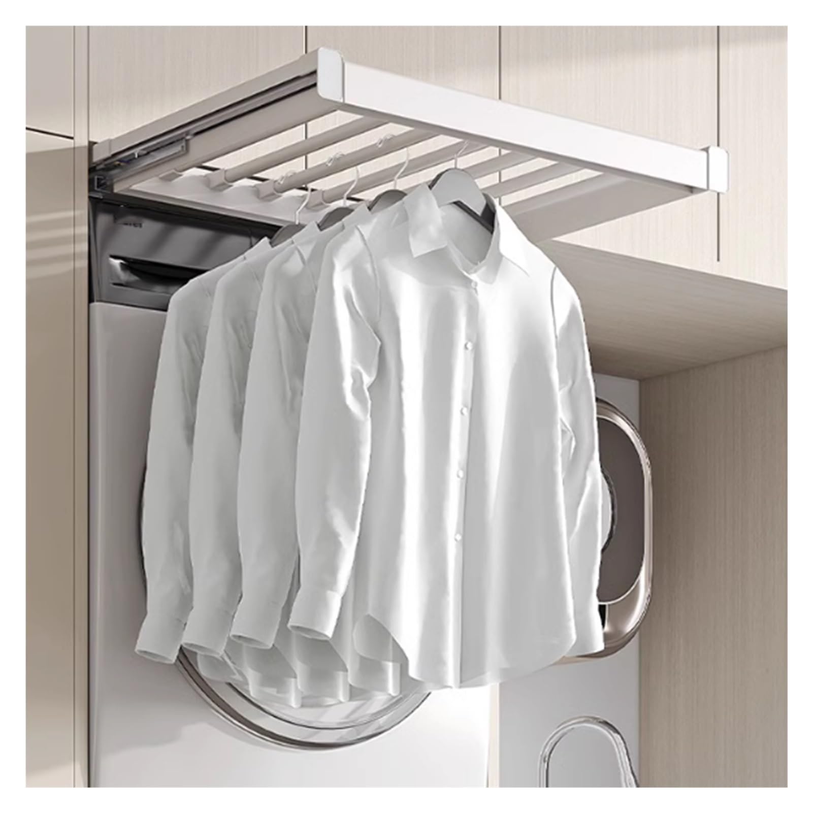 Tringle à vêtements coulissante style tiroir invisible pour un gain de place optimal