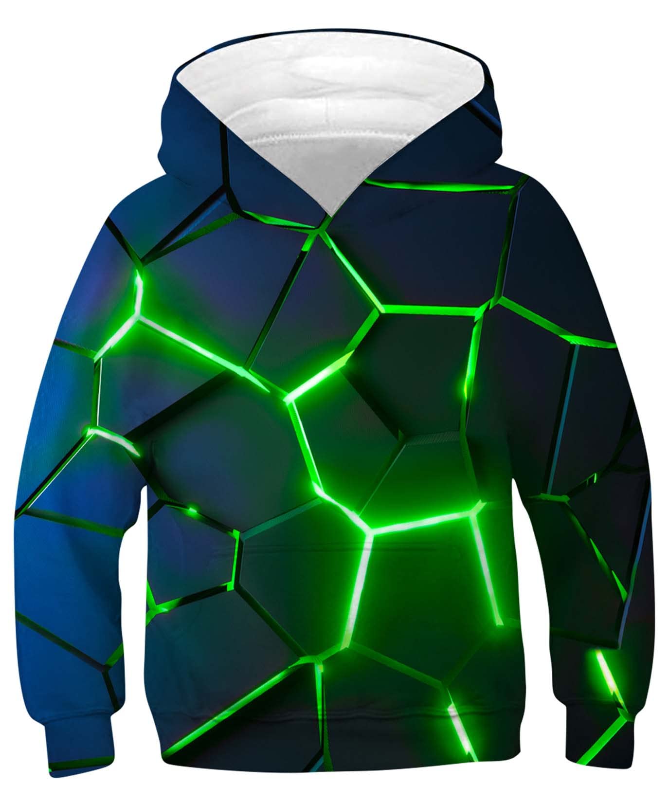 ALISISTER Hoodie Jungen 3D Lustig Gedruckt Kapuzenpullover Kinder Mädchen Langarm Pullover Sweatshirt Alter 4-16