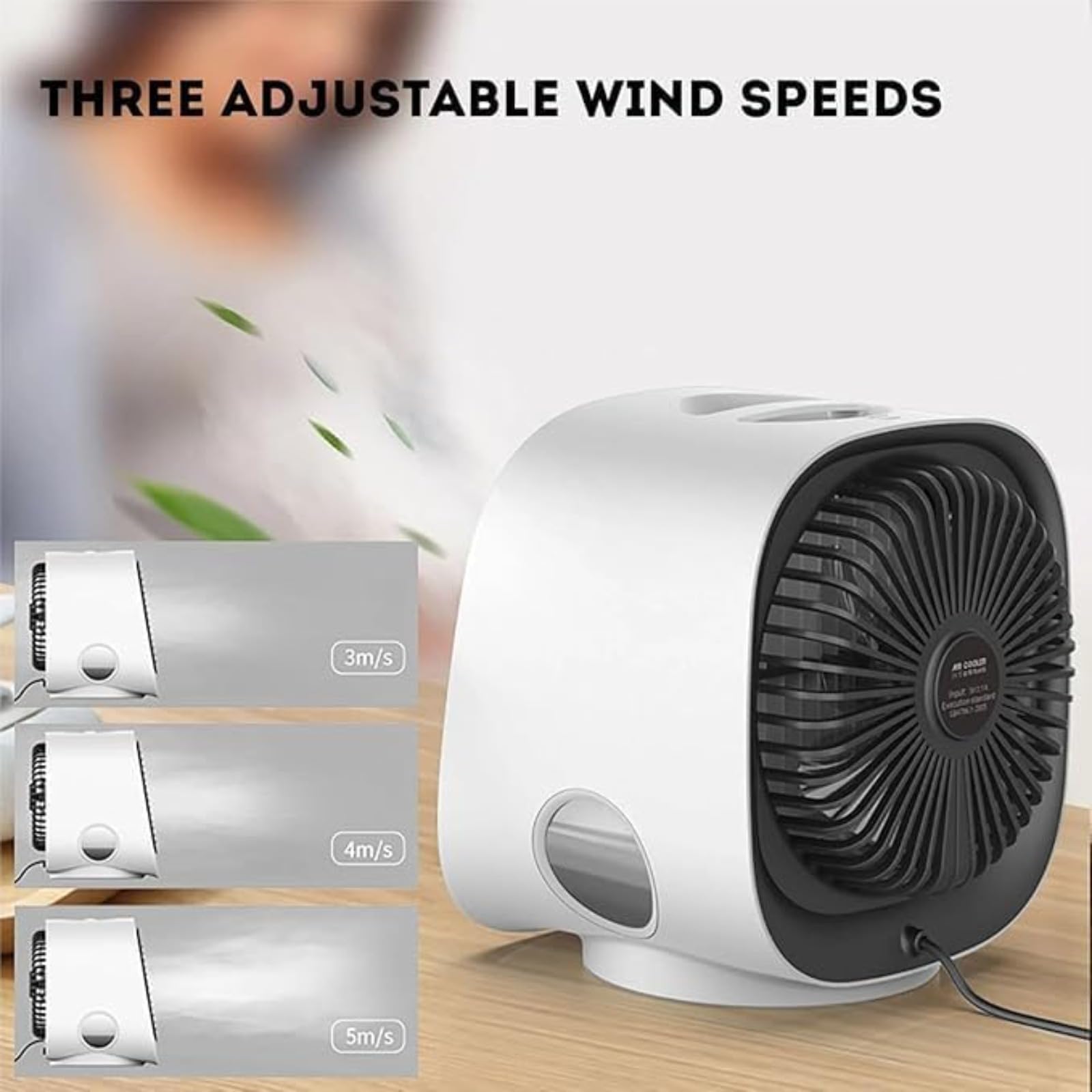 Aira Breeze Ventilator Original – USB-Betriebener Ventilator für Familie, Reisen (Weiß)