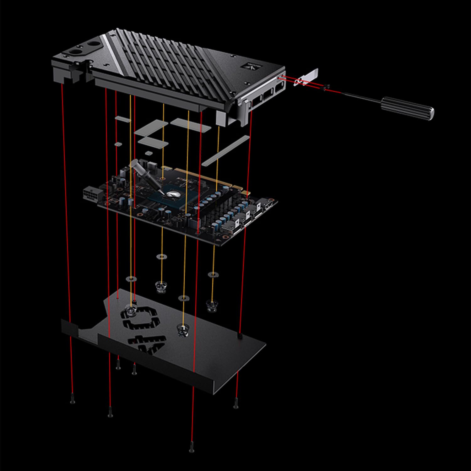 GRANZON GPU Waterblock Use for MSI RTX4070Ti/4070 Ventus, RTX4070 Gaming X Trio, Copper GPU Water Cooling Block with Metal Backplate, Armor Style Full Coverage Video Card Water Cooler Block