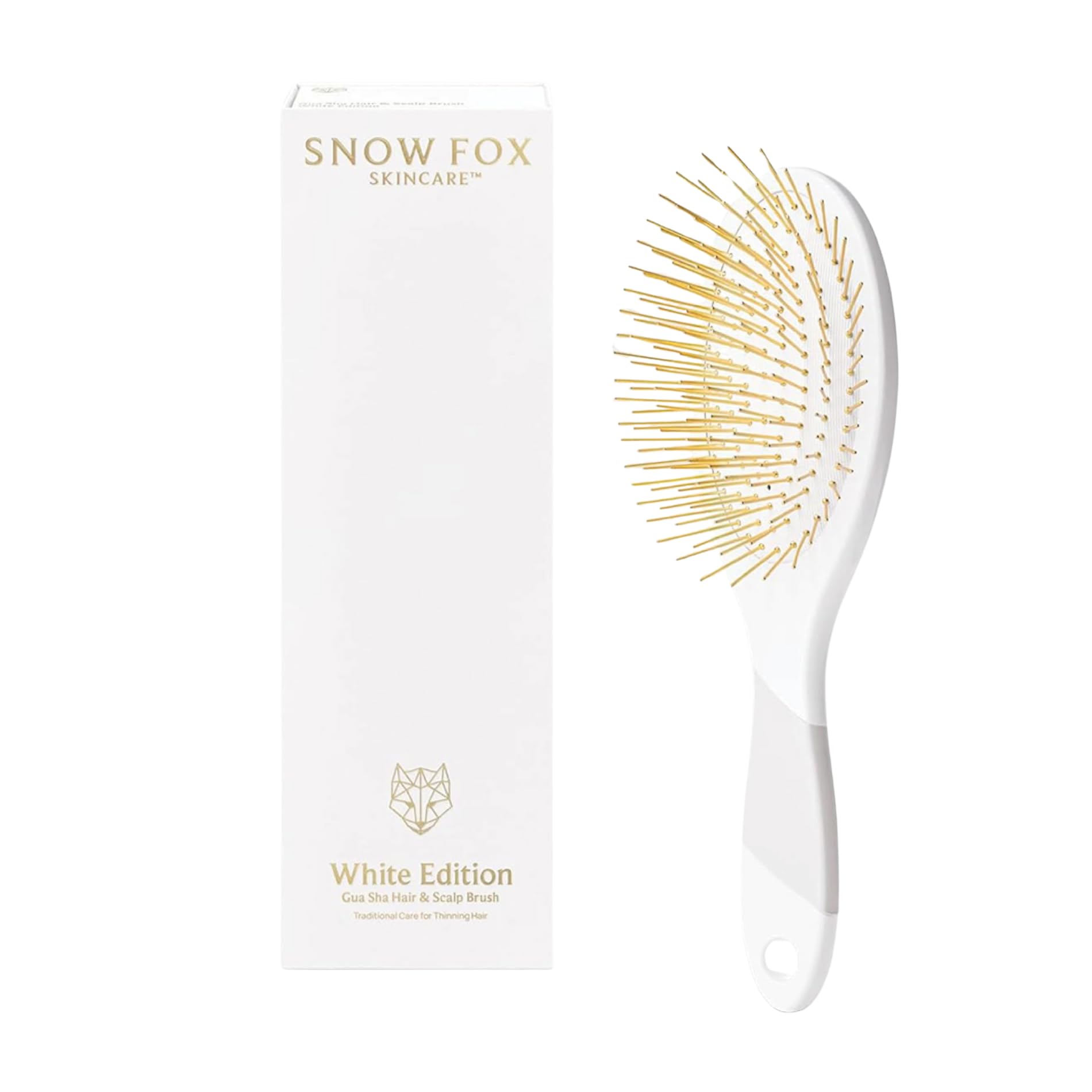 Amazon | 【SNOW FOX SKINCARE】プレミアム FOX ヘアブラシ ホワイト