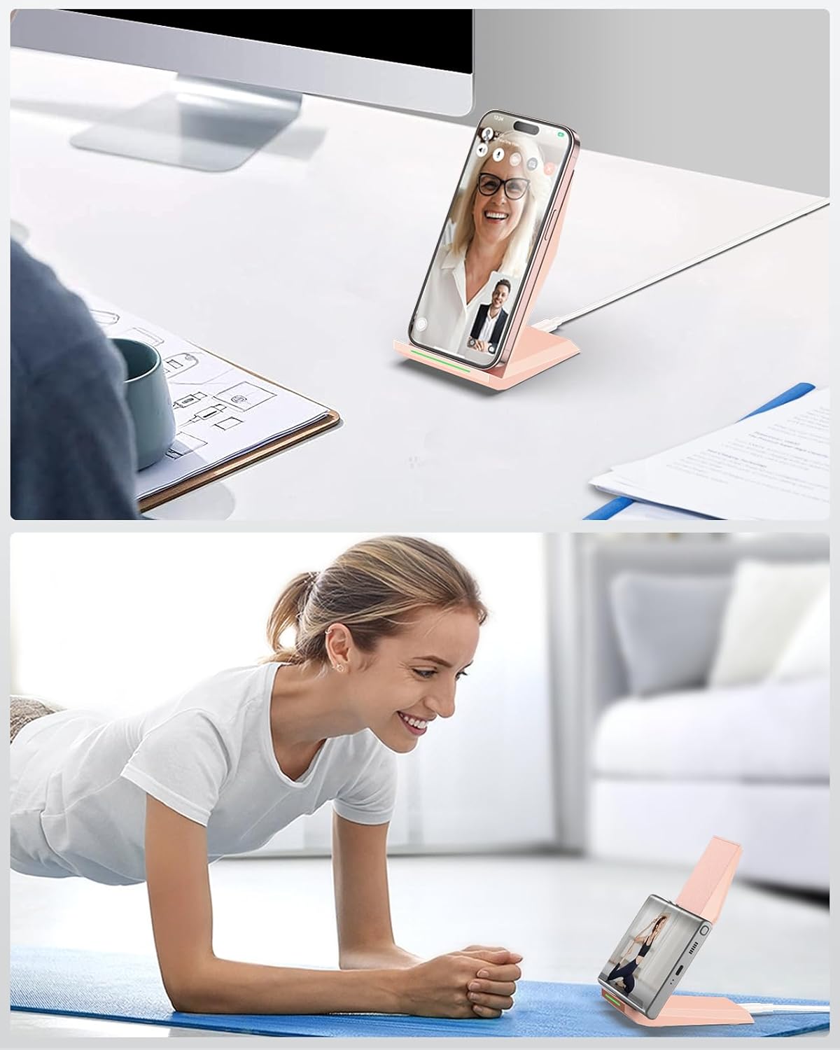 NANAMI Wireless Charger - Qi Certified Charging Stand Compatible... Pink - 第 13/35 張圖片