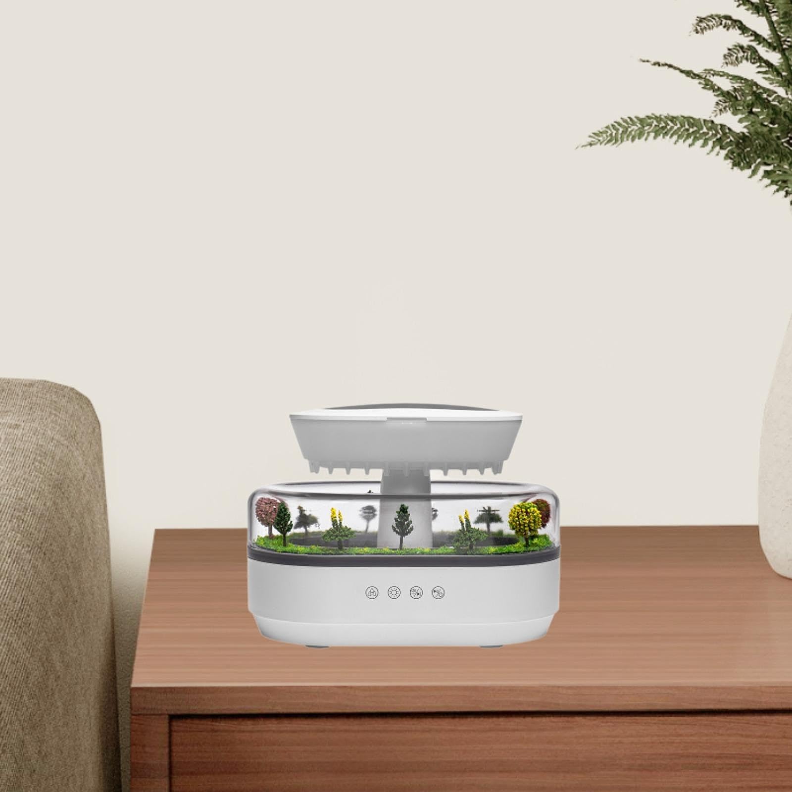 perfk Diffuseur d'huiles essentielles, veilleuse, d'air en Forme de Goutte de Pluie, diffuseur d'arôme Multifonctionnel pour Chevet, Bureau,