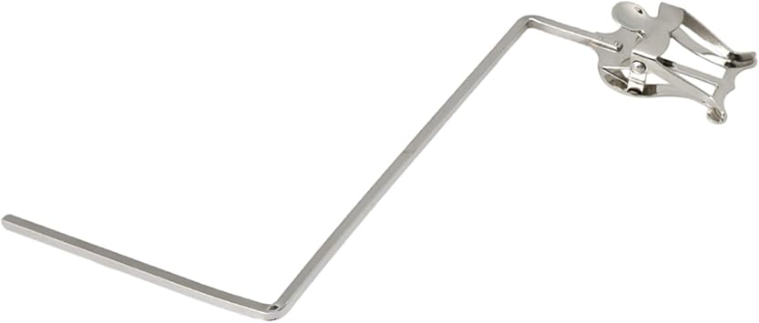 Lovermusic Silver Metal Tuba Marching Lyre 3 Vertical Keys Music Sheet Clip Holder