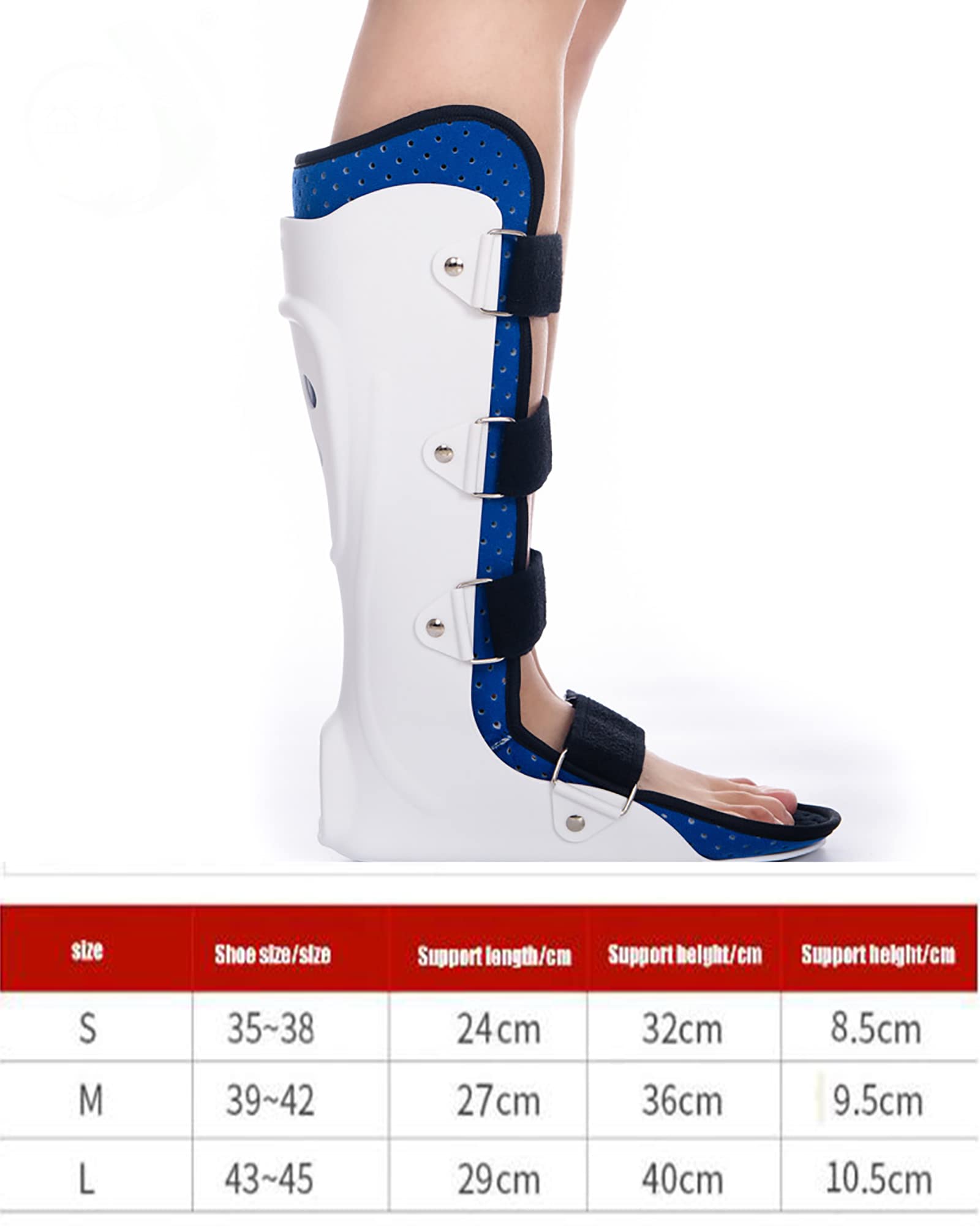 Aldult Ortesis de Caída del Pie, Ajustable, Transpirable, Fascitis Plantar, Soporte, Férula, Tobillo, Zapatos para Caminar para Alivio del Dolor,Right,S
