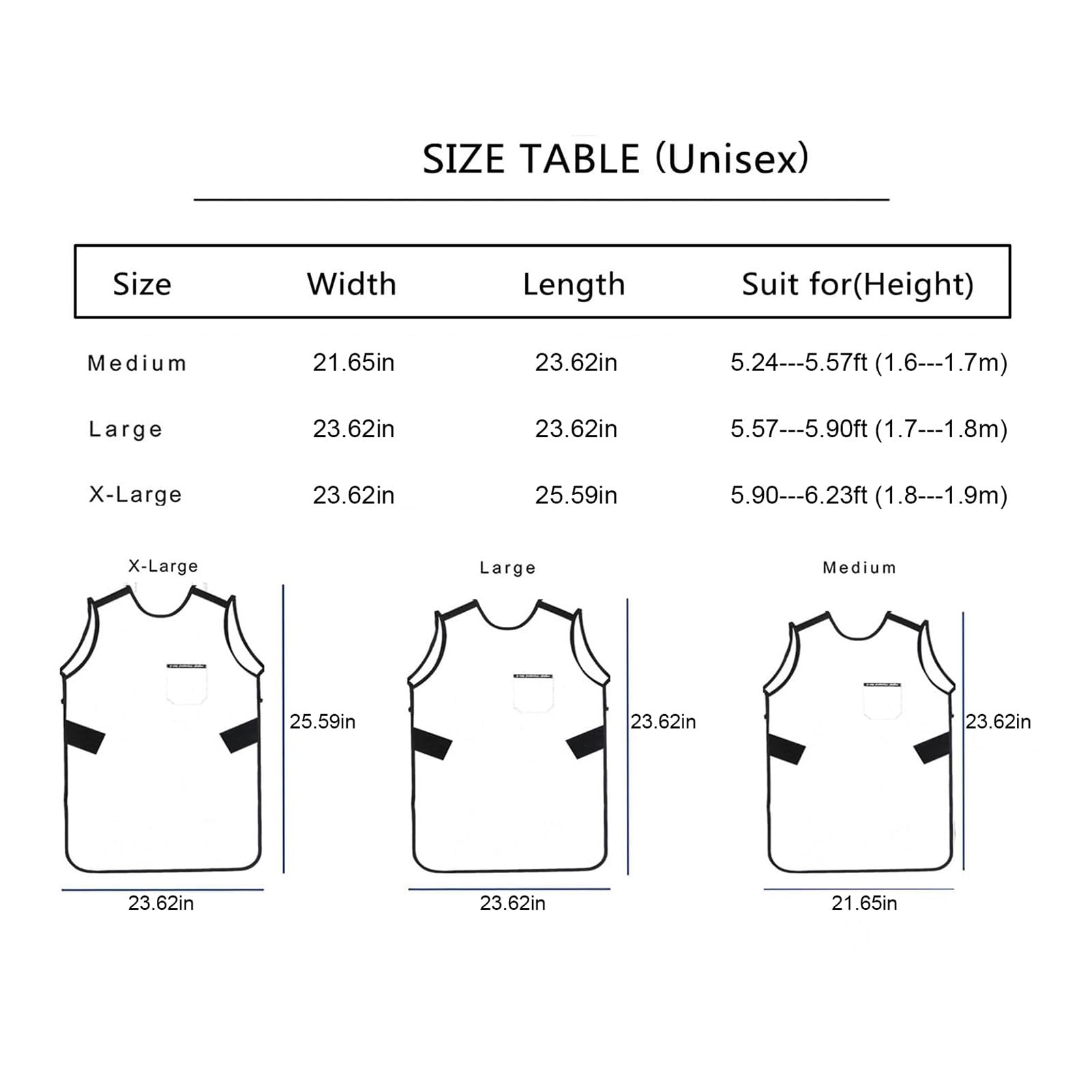 Bleischürze für Röntgenstrahlen, weiche Bleischürze in Rosa, antistatisch, für die Stelle der nuklearen Strahlung des Radiologen (0,5 mmPb, XL / 23,62 x 25,59 Zoll)