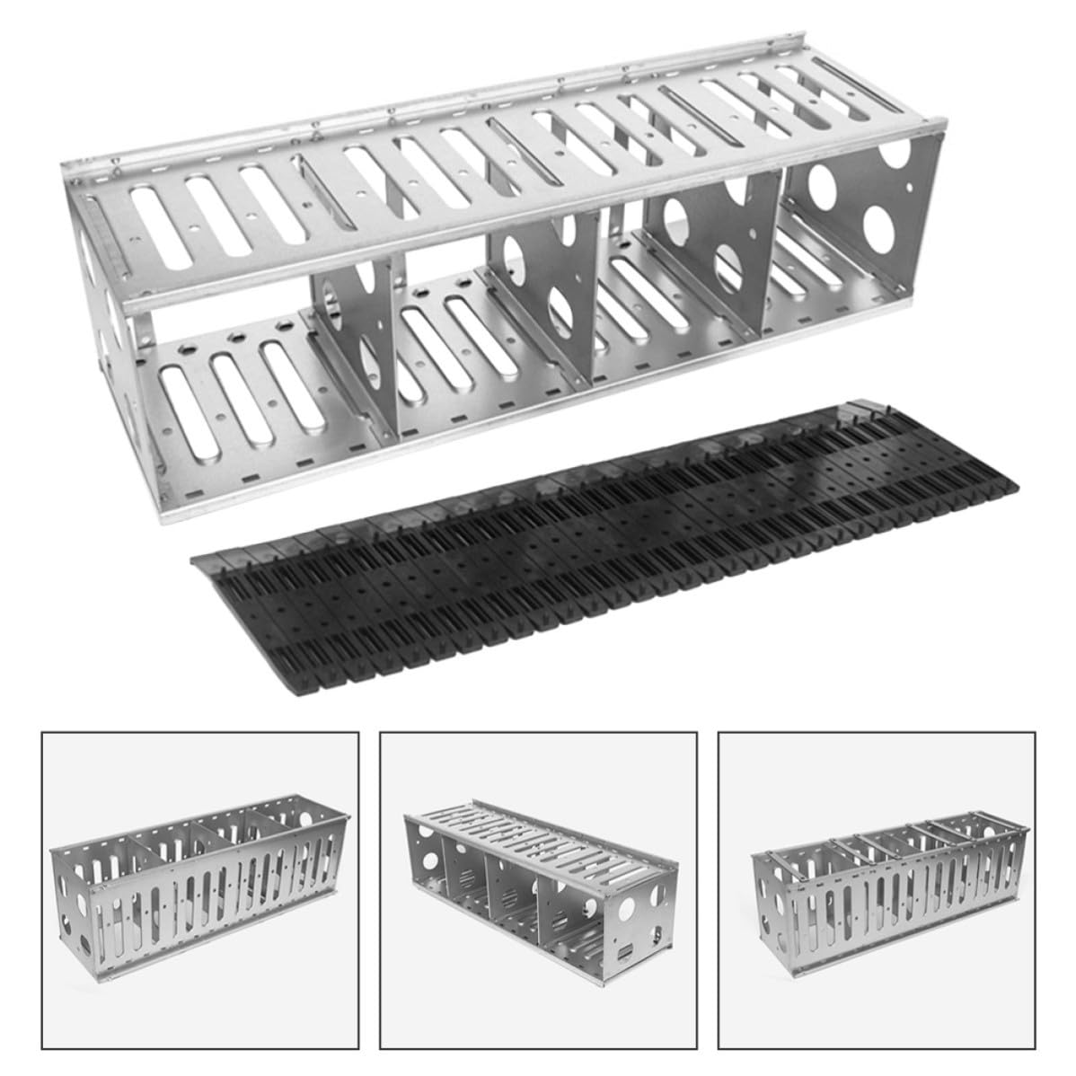 Yardwe Caja De Almacenamiento De Disco Duro Externo Multicapa De Acero Inoxidable 1 Set Para Caja De Computadora Protección E Instalación