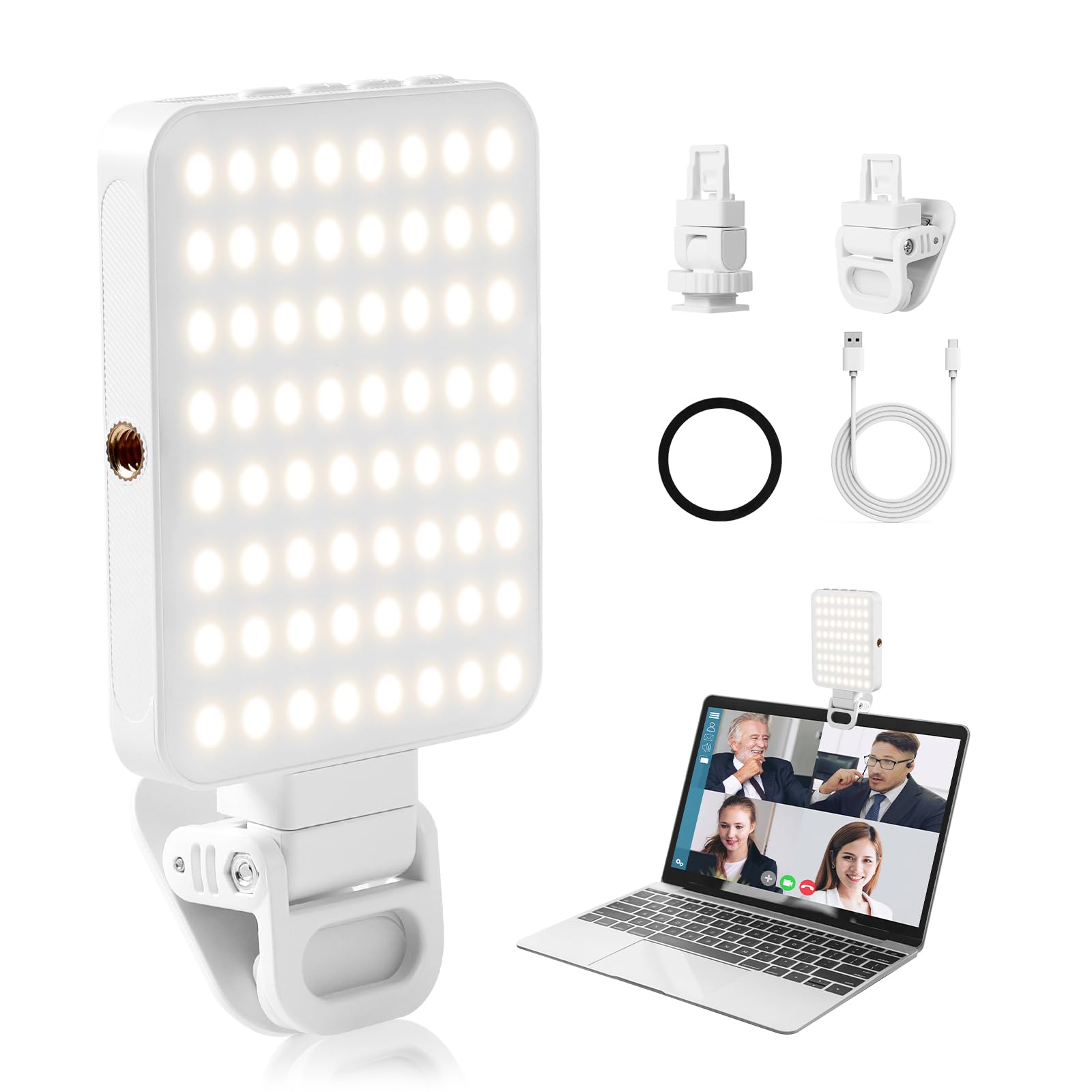 Selfie Lamp met 80 LED-lamp kralen, 3000-6500K 5 lichtmodi mobiele