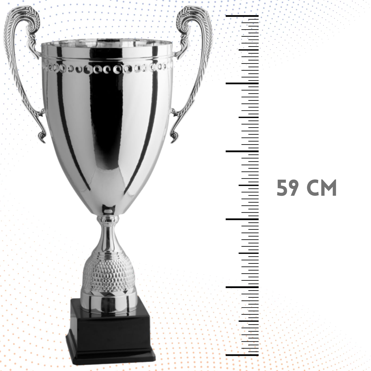 Coppa Trofeo Personalizzabile con Manici Classici in Metallo a Specchio Calcio, Fantacalcio, Tennis, Padel, Basket Premiazioni Sportive ed Eventi con Targhetta Personalizzata cod 1.161