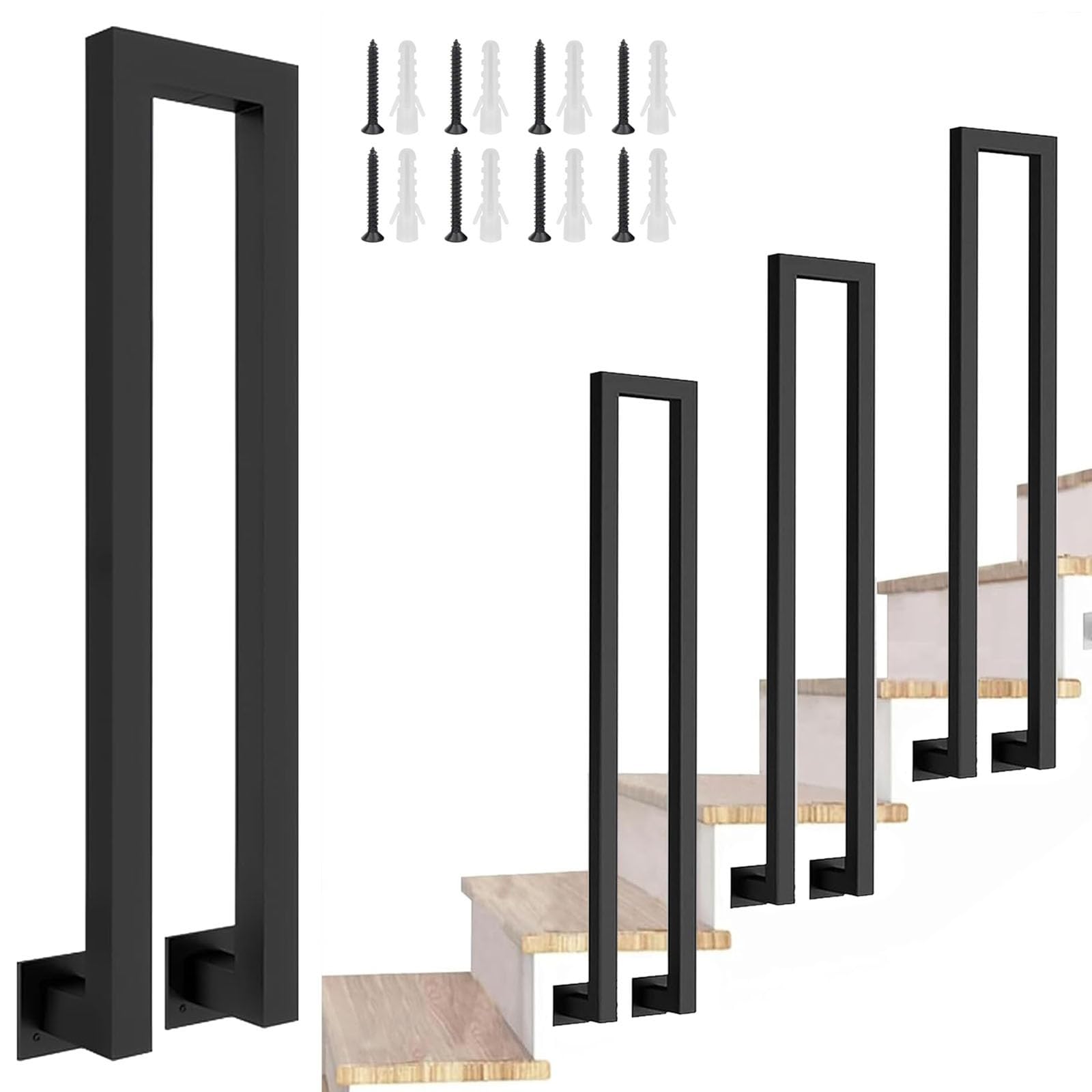CMBSSTFC d Ringhiera per Scale Interne Ringhiera per Balcone montata lateralmente 90 cm Ringhiera Bianca per corridoi di Appartamenti e Ville – Ringhiera per Scale ed Elegante