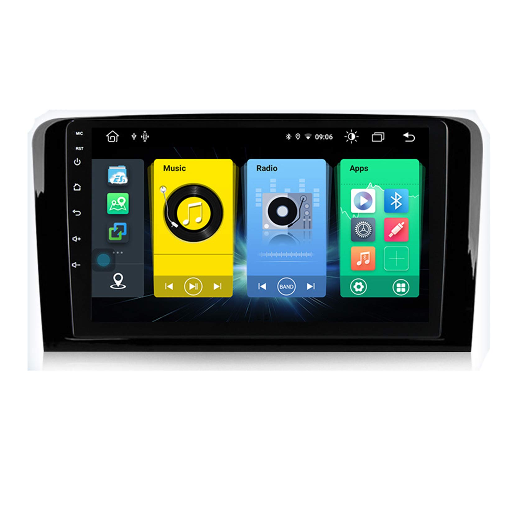 TypeBuilt Android Car Radio 9 Inch Touch Screen Autoradio GPS Multimedia Unit Player Car Stereo Bluetooth for Mercedes Benz ML GL W164 ML350 ML500 Steering Wheel Control Mirrorlink,C300