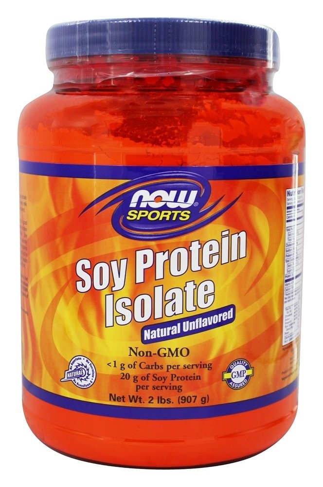 NOW Foods Soy Protein Isolate Non-GMO - 2lbs Unflavored (Plant Based Protein)