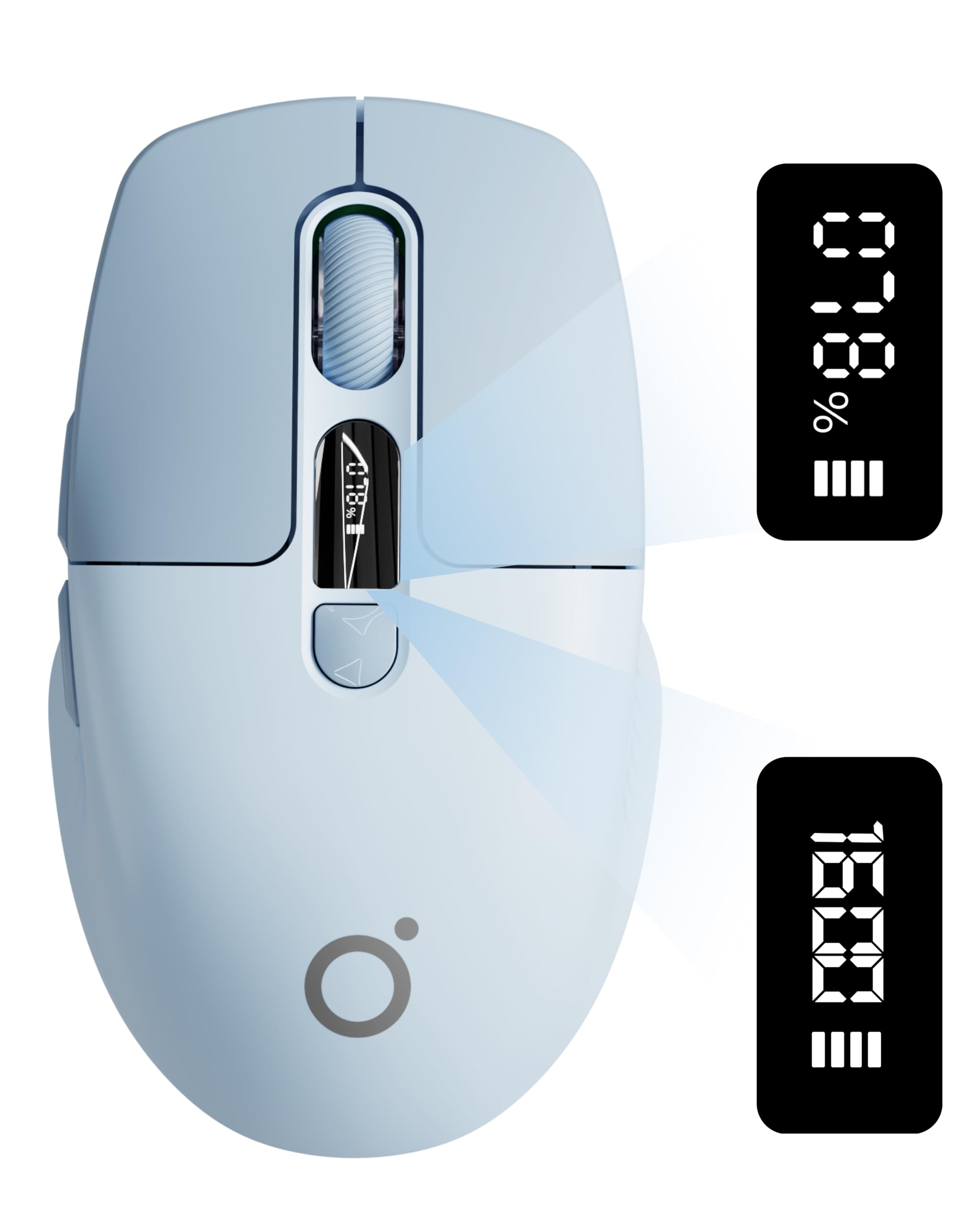 EWEADN Q1 Wireless Mouse BT 2 4G Silent Mouse Quiet Click with 1600 DPI Levels Battery DPI LED