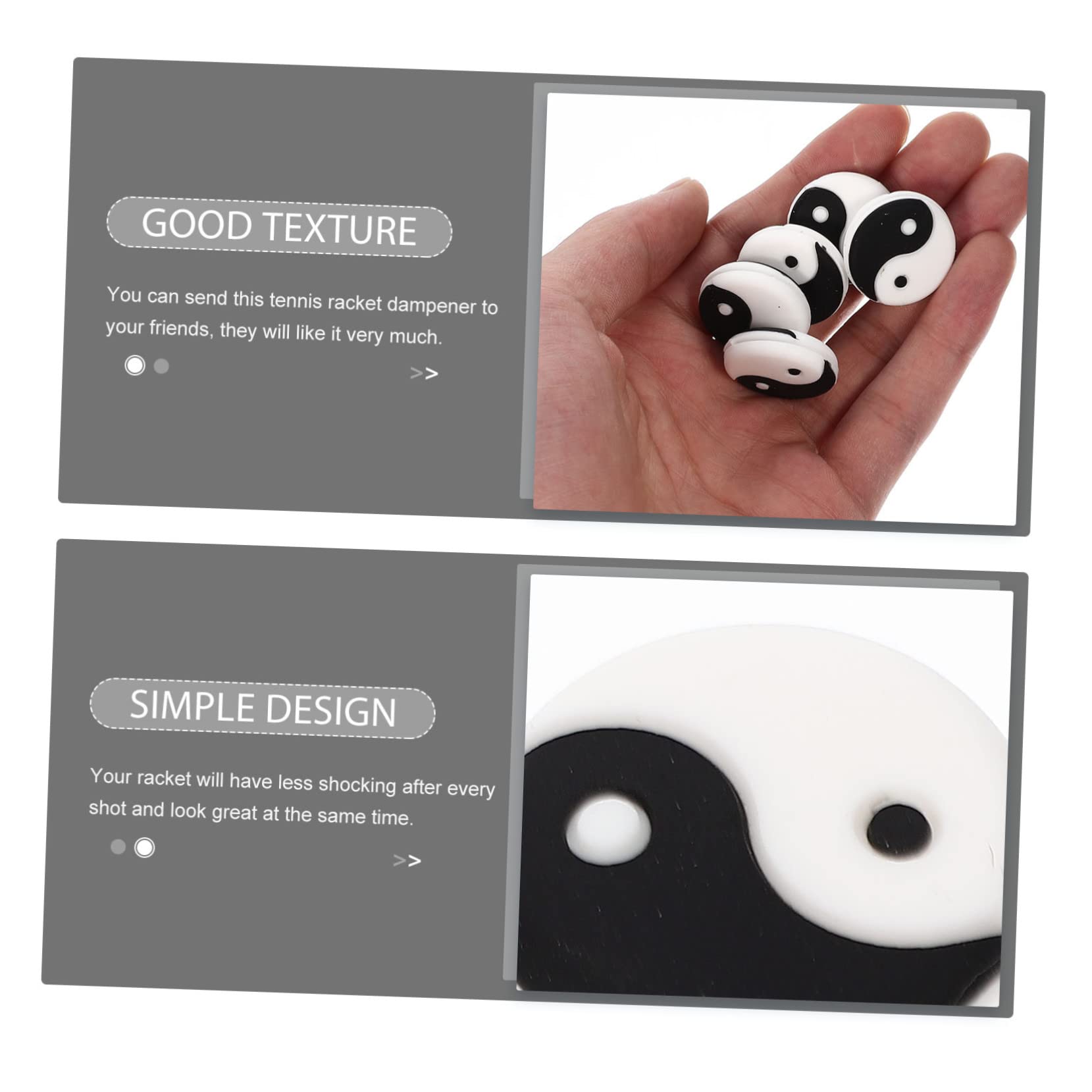 GALPADA 8pcs Tennis Racket Vibration Dampener Alternative Shock Absorbers for Tennis Elbow Relief