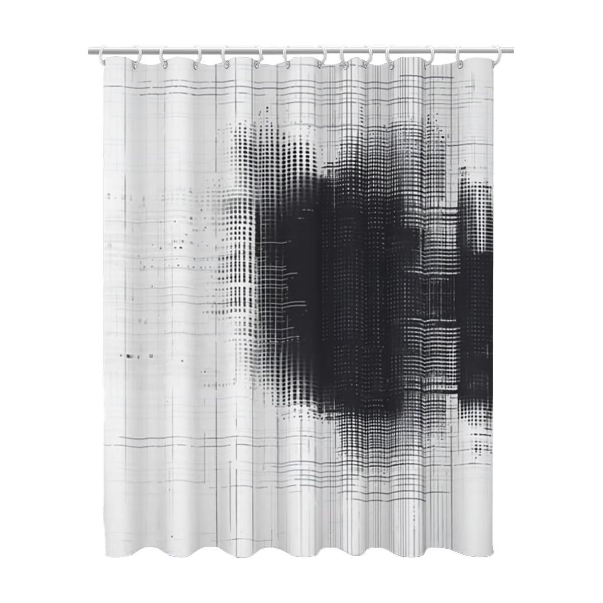 Rideaux de douche blanc rideau douche 180x200 en polyester lavable