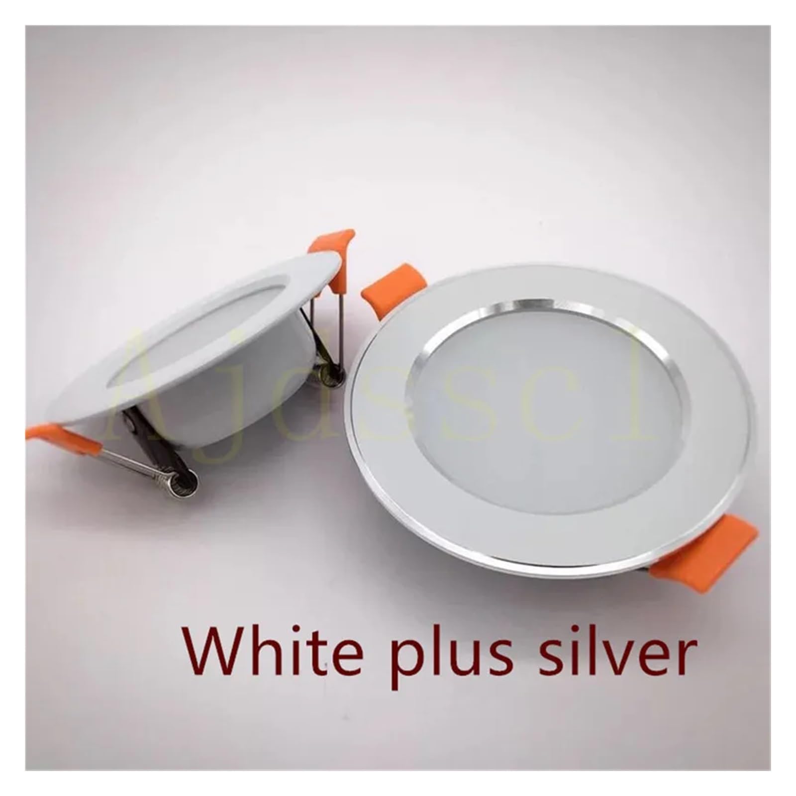 Genérico Luz descendente LED de 220V, foco tres colores con atenuación 5W, 7W, 9W, 12W, 15W, luz empotrable techo, lámpara blanca fría y cálida(Sliver,WHITE 4000K_15W)