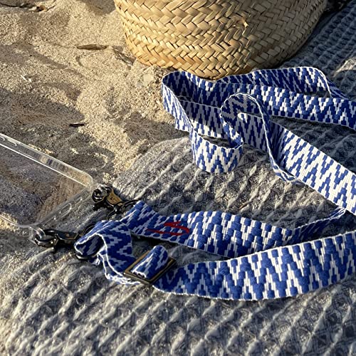NOOMYA® Handykette True Blue | Baumwolle | Wechselband zum Umhängen | ohne Hülle | universal für Handyhüllen mit Ösen | iPhone Samsung Google Xiaomi | Taschengurt kl. Tasche Handytasche | Geschenk