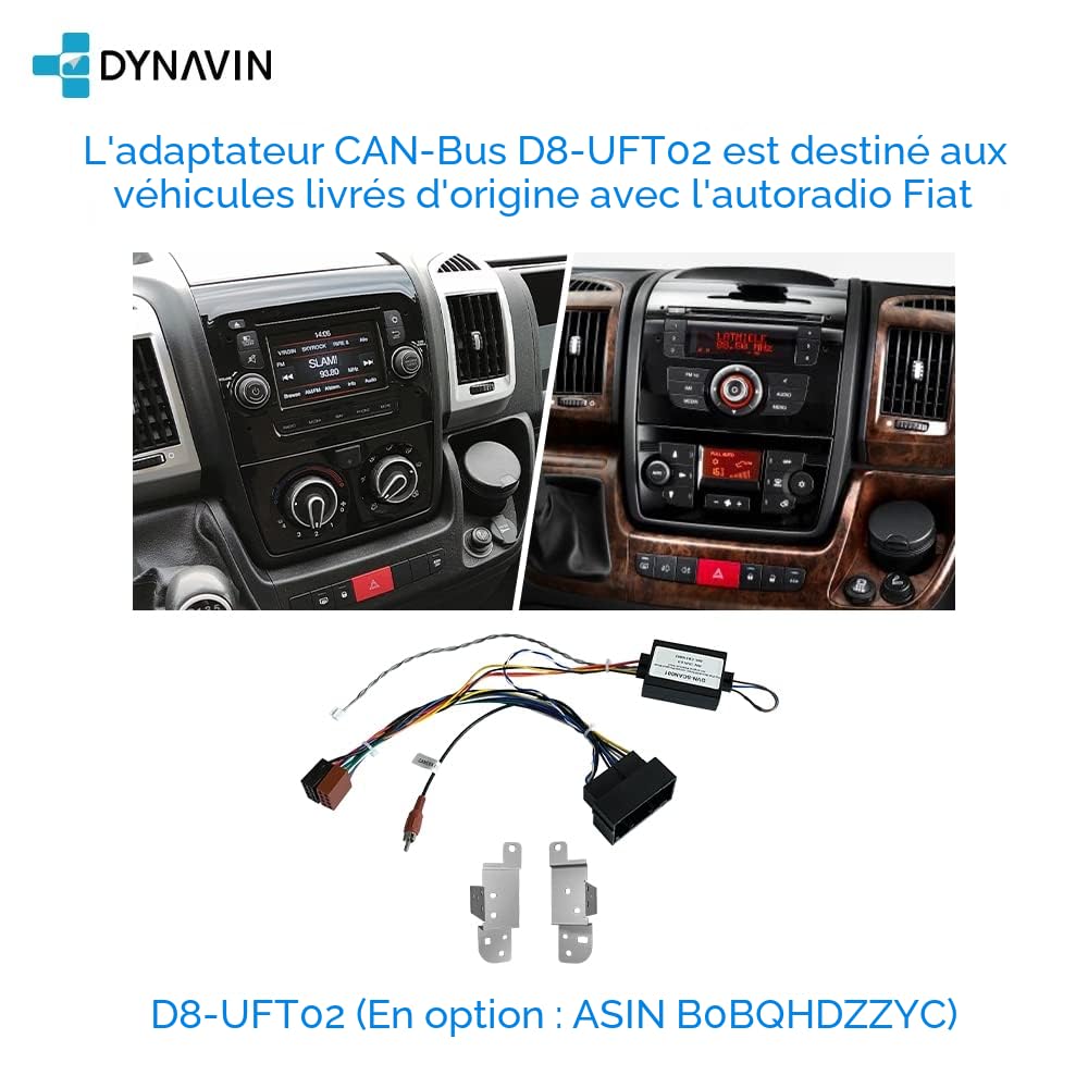 DYNAVIN Android Autoradio GPS pour Fiat Ducato Citroën Jumper II Peugeot Boxer II: 10,1" Radio avec Wireless CarPlay et Android Auto | Head-up Display | Dab+ Radio; D9-DCX Plus Flex - C