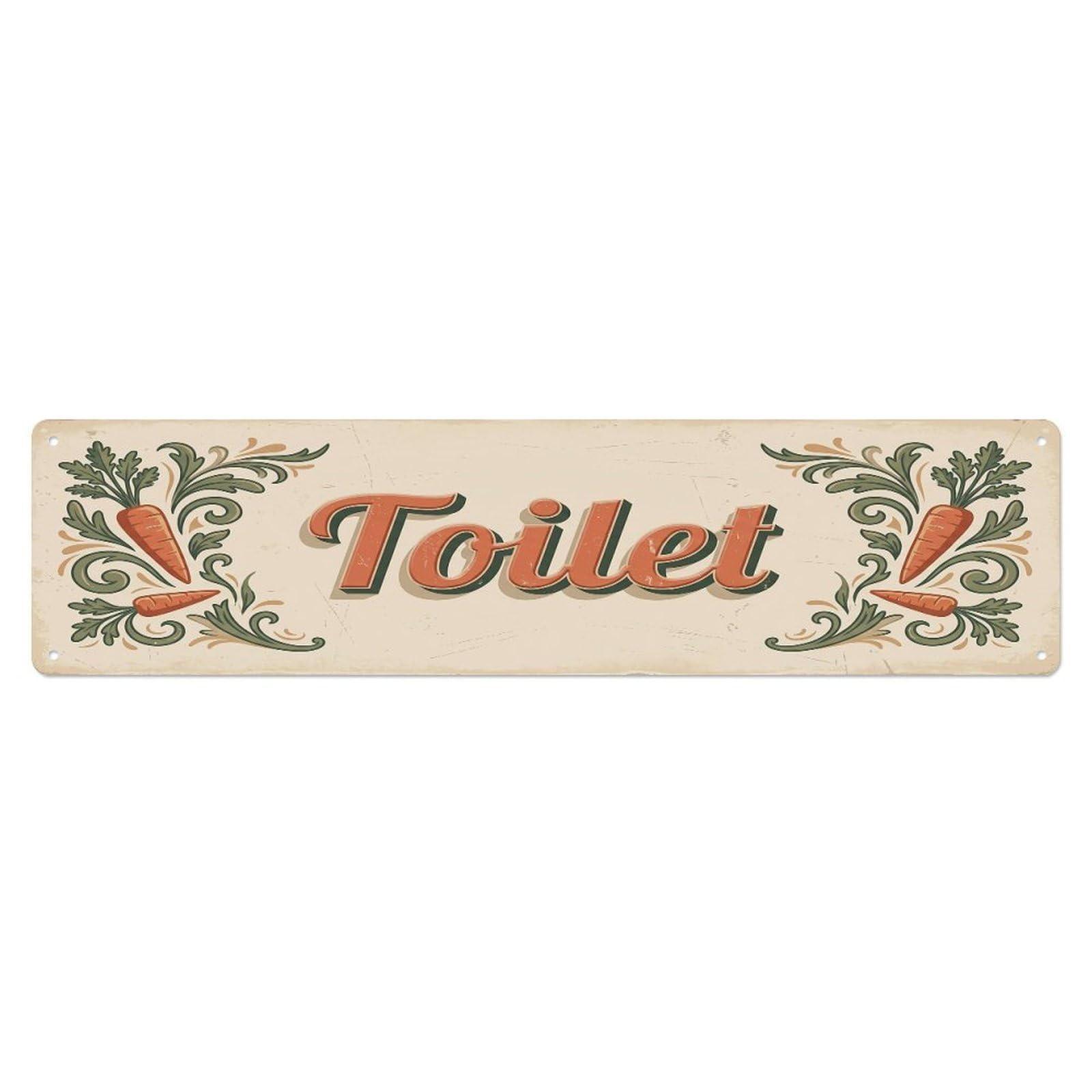 Cmhok Vintage Style Toilet Signage Carrot Vintage Metal Tin Sign Wall Decor For Cafe, Club, Garden Metal Poster 4X16inch