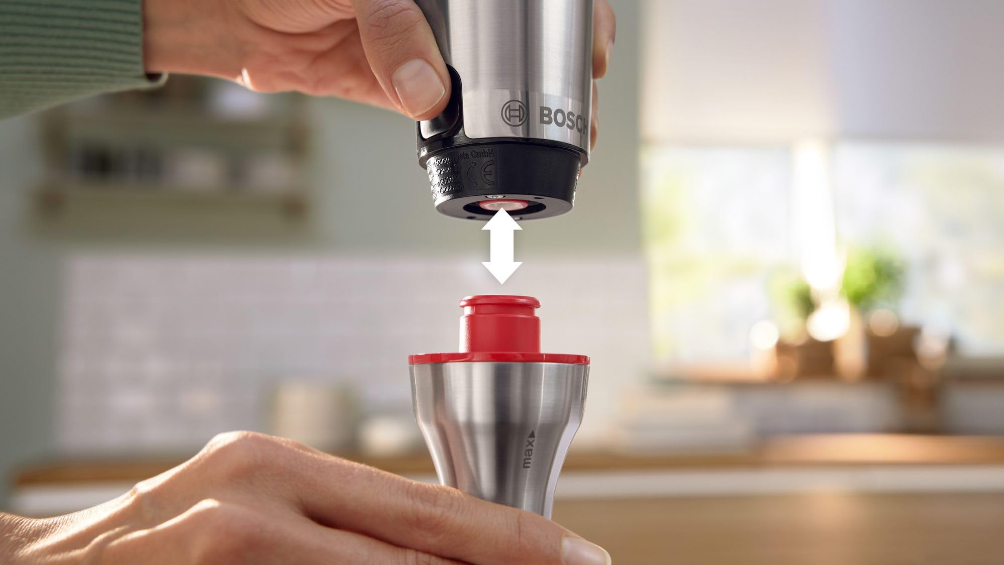 Bosch - Mikser ręczny ErgoMaster, seria 6, 1200 W, stal nierdzewna, MSM6M871