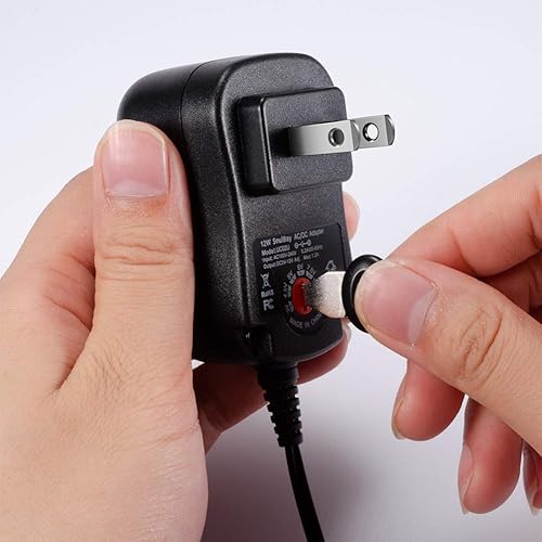 Miniatura 7 de SoulBay – Adaptador de CC/CA de multi voltios, universal, 12 W, cambio de fuente de poder con 6 enchufes adaptadores a elección, apto