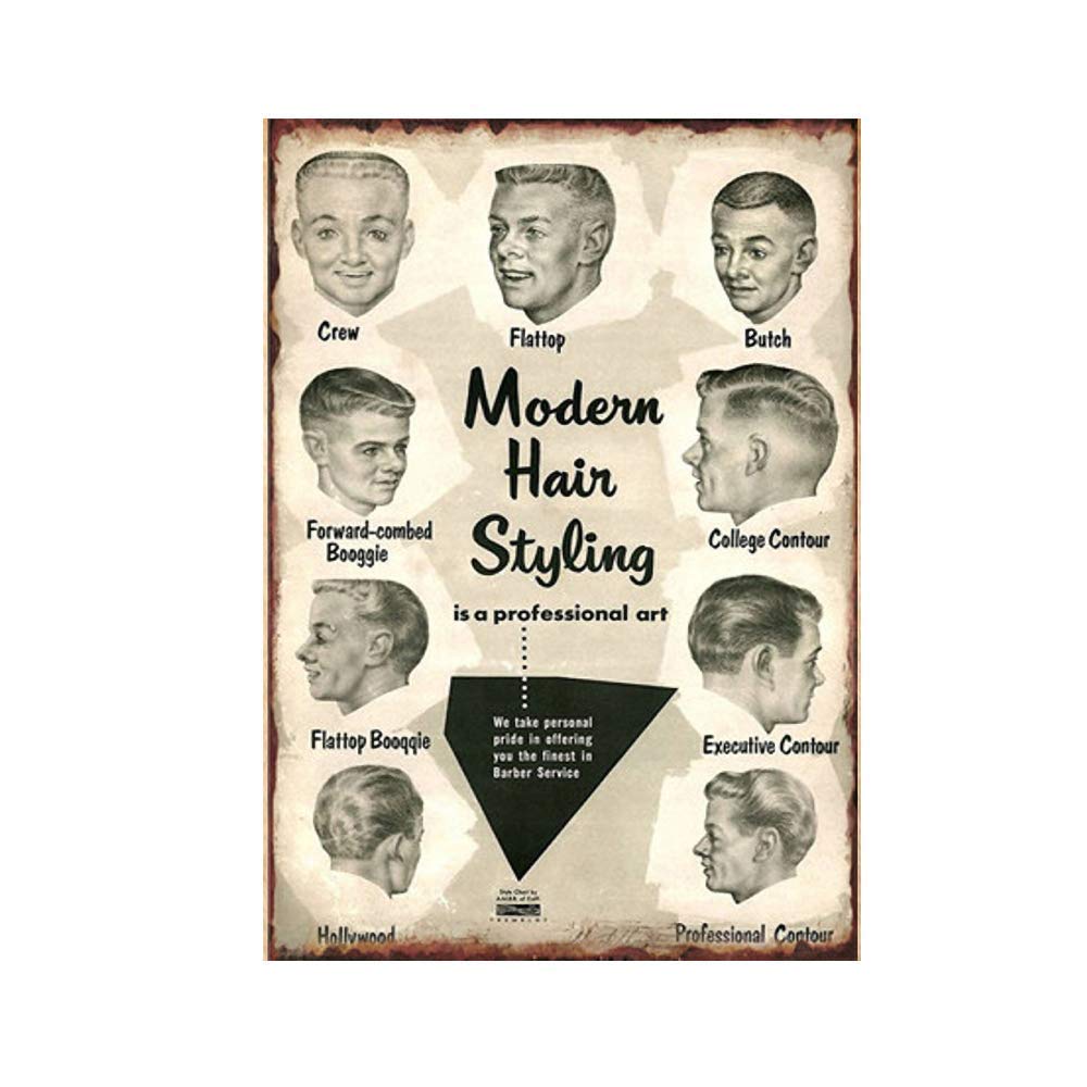 Barbershop Time Soul Vintage Metal Tin Sign Plaque Wall Art Poster Decoration Crafts Iron Painting for Barbershop Decor 8x12 inch