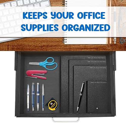 Miniatura 5 de Cajón extraíble deslizante montado debajo del escritorio de madera mejorado, con rodamientos de bolas, organizador de almacenamiento para cajones